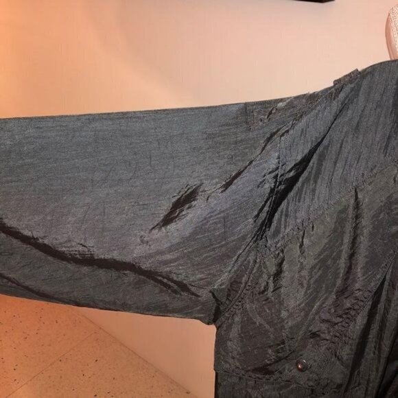 Urban Equipment Windbreaker Jacket Mens Large L Vintage Nylon Black Zipper Snaps - Picture 11 of 15